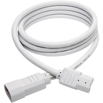 Eaton Tripp Lite Series Power Cord C14 to C15, 6 ft, 15A, 250V, White - Heavy-Duty Computer Power Cable
