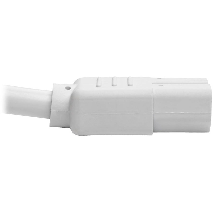 Eaton Tripp Lite Series Power Cord C14 to C15, 6 ft, 15A, 250V, White - Heavy-Duty Computer Power Cable