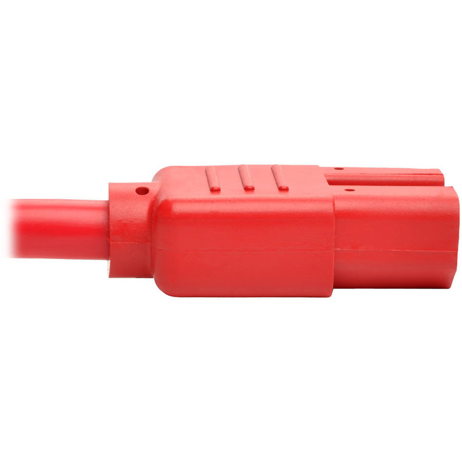 Eaton Tripp Lite Series Power Cord C14 to C15 - Heavy-Duty 3 ft. Red 15A 250V Power Cable