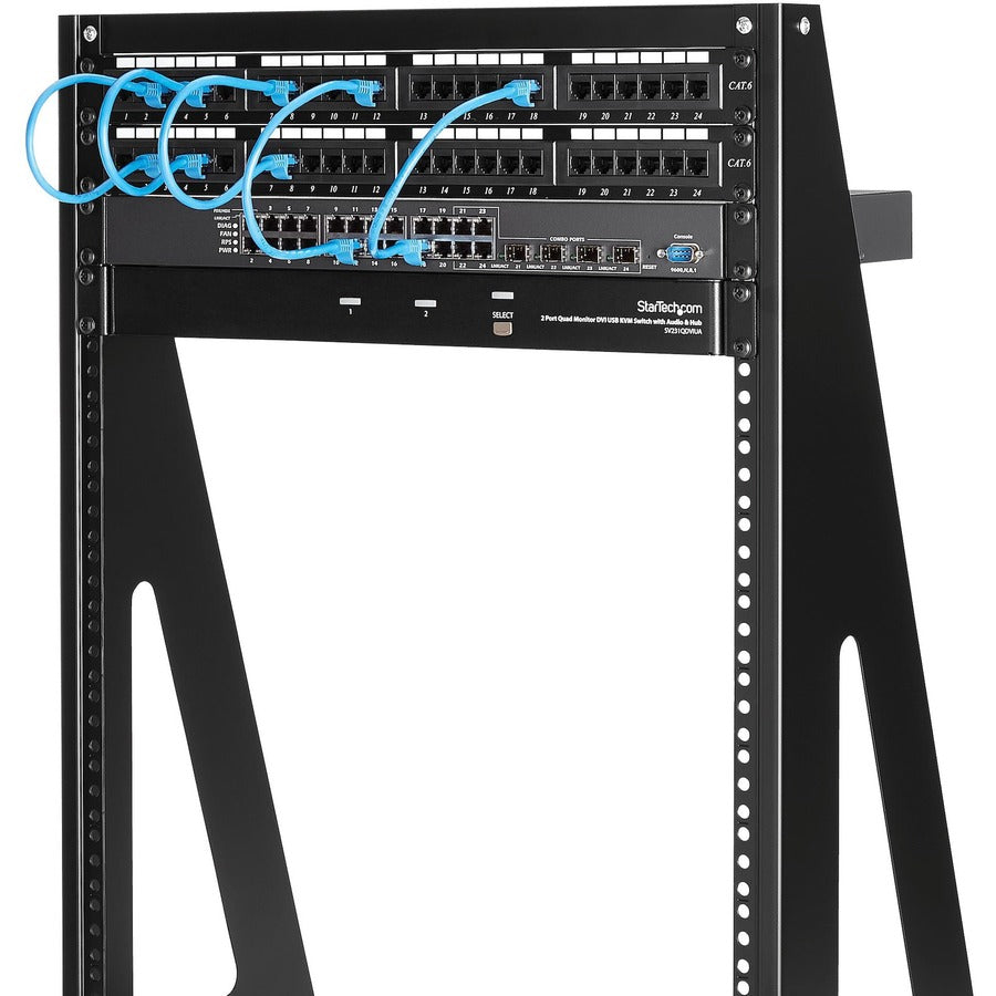 StarTech.com 2-Post 16U Heavy-Duty Desktop Server Rack for IT Equipment - TAA Compliant