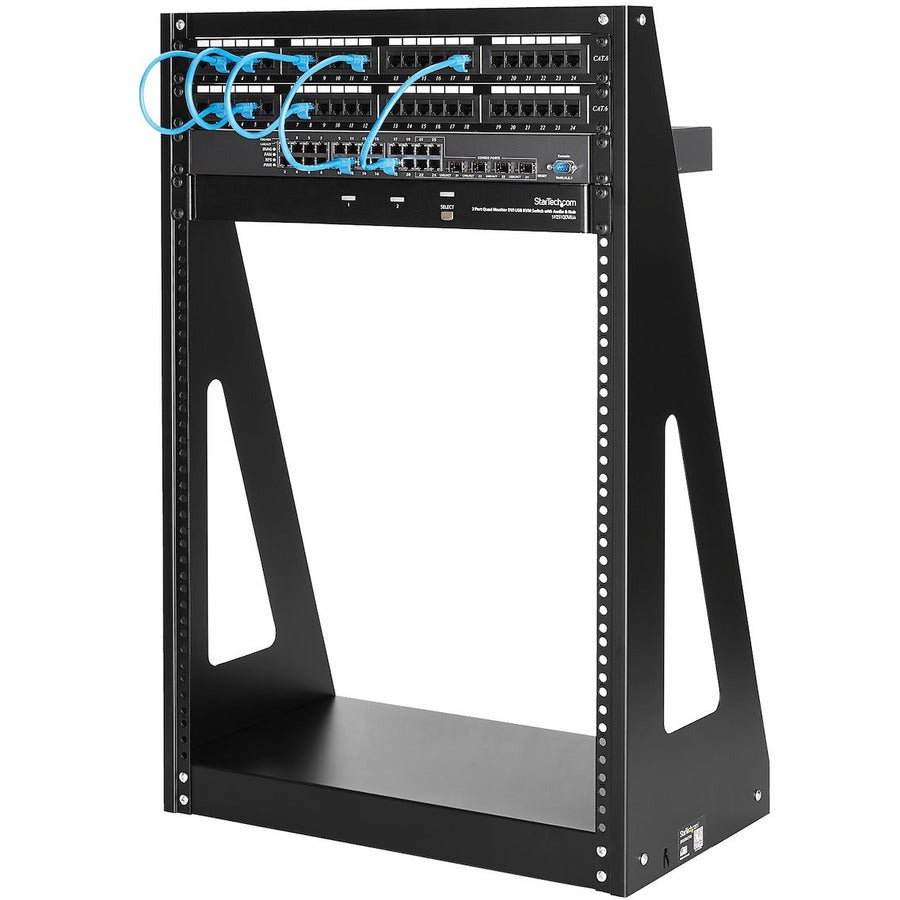 StarTech.com 2-Post 16U Heavy-Duty Desktop Server Rack for IT Equipment - TAA Compliant