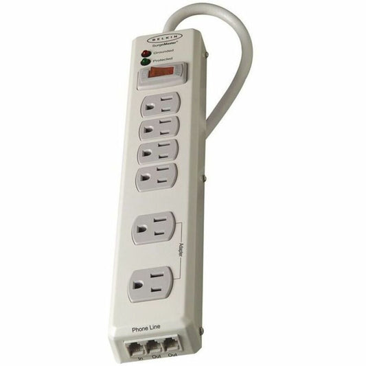 Belkin 6-Outlet Metal Surge Protector with 6ft Power Cord - 1240 Joules - Beige