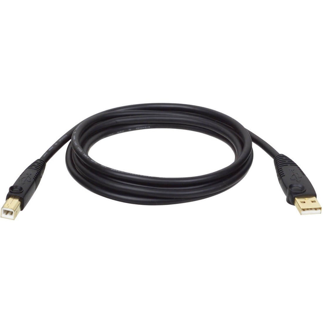 Eaton Tripp Lite Series USB 2.0 A to B Cable (U022-015), 15 ft - Gold-Plated Connectors for Reliable Data Transfer