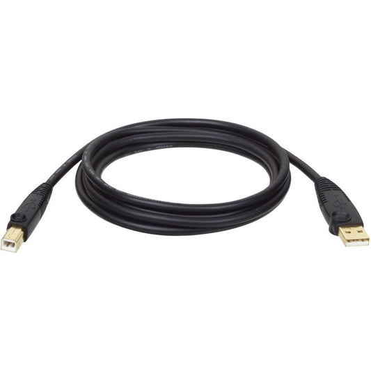 Eaton Tripp Lite Series USB 2.0 A to B Cable (U022-015), 15 ft - Gold-Plated Connectors for Reliable Data Transfer