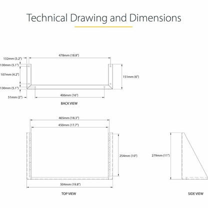StarTech.com 6U Vertical Wall-Mount Server Rack with Solid Steel Construction
