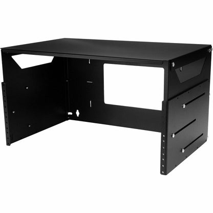 StarTech.com 2-Post 4U Wall Mount Server Rack with Built-in Shelf - Solid Steel, Adjustable Depth