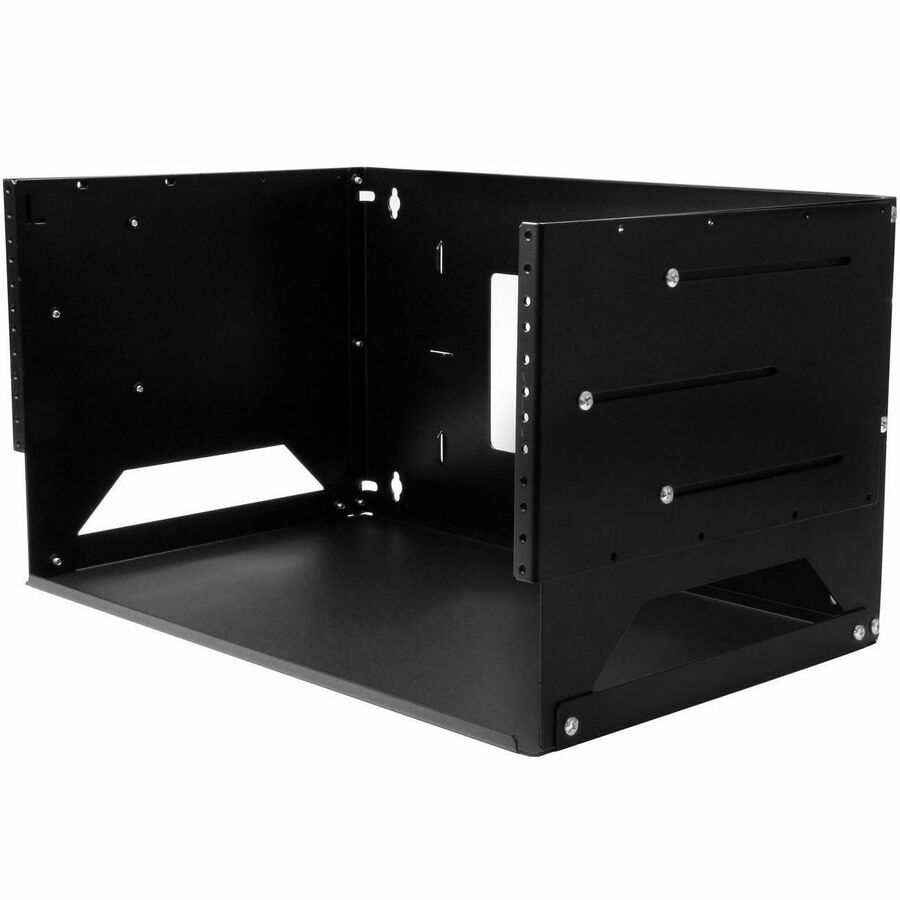 StarTech.com 2-Post 4U Wall Mount Server Rack with Built-in Shelf - Solid Steel, Adjustable Depth