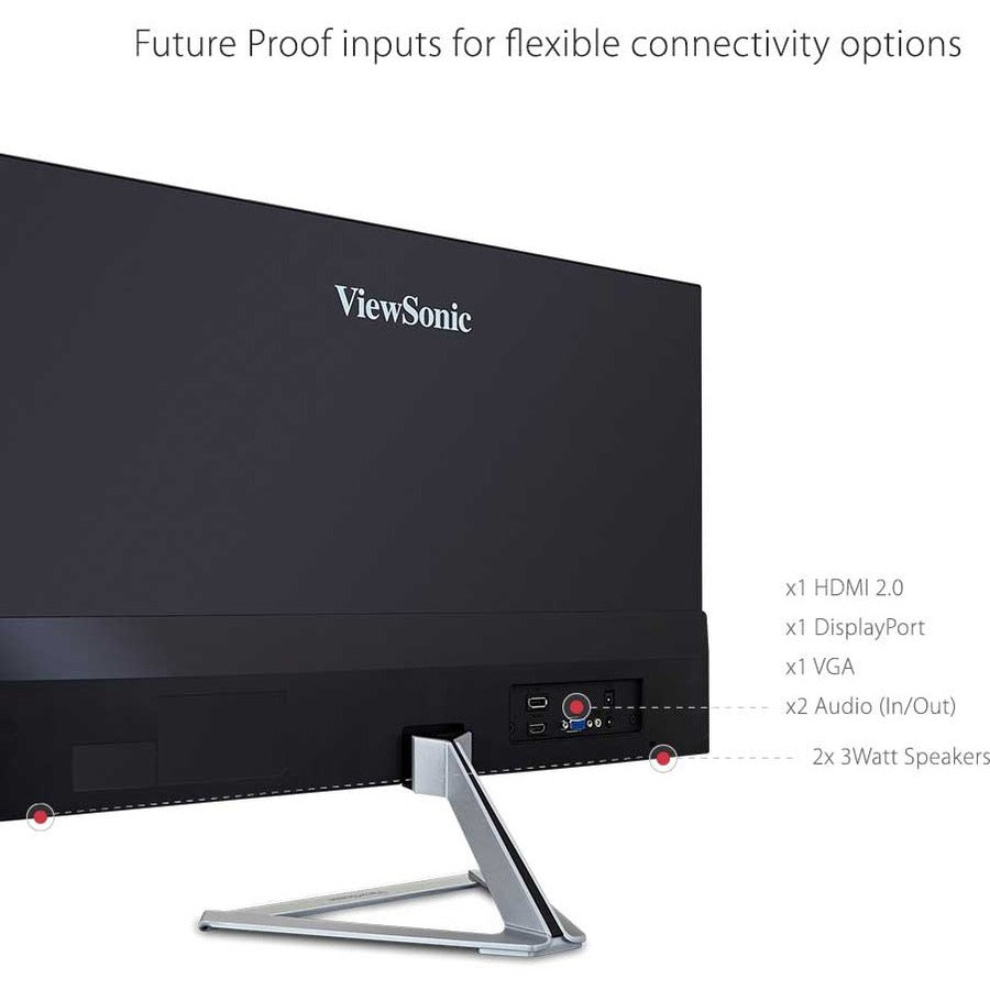 ViewSonic VX2476-SMHD 24-Inch Full HD IPS Monitor with Ultra-Thin Bezel and Versatile Connectivity