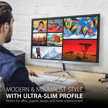 ViewSonic VX2476-SMHD 24-Inch Full HD IPS Monitor with Ultra-Thin Bezel and Versatile Connectivity