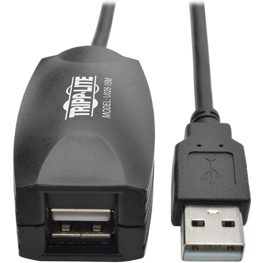 Eaton Tripp Lite Series USB 2.0 Hi-Speed Active Extension Repeater Cable (A Male to A Female), 49 ft