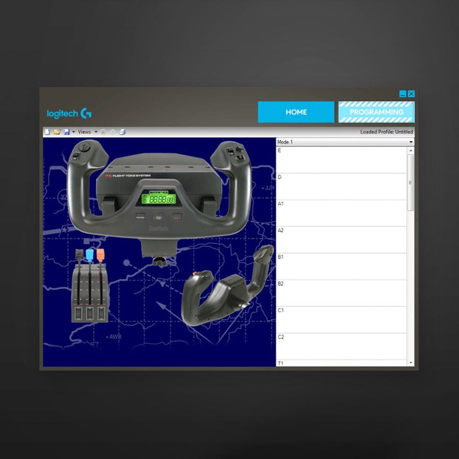 Logitech G Flight Yoke System with Throttle Quadrant for Flight Simulation