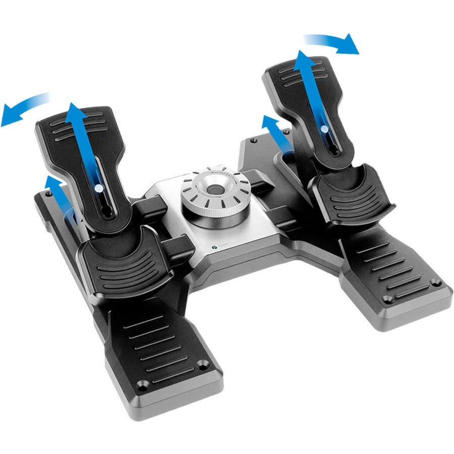 Logitech G Flight Rudder Pedals with Toe Brake - Professional Flight Simulation Control