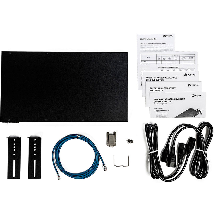 Vertiv Avocent ACS 8000 Console Server, 32-Port with Dual AC Power Supply and Analog Modem
