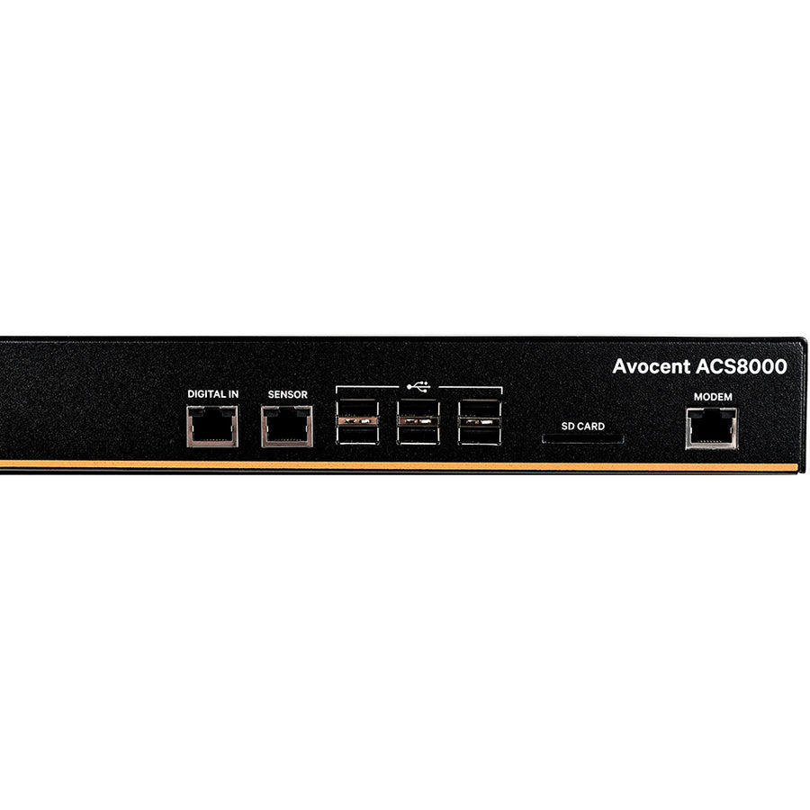 Vertiv Avocent ACS 8000 Console Server, 32-Port with Dual AC Power Supply and Analog Modem