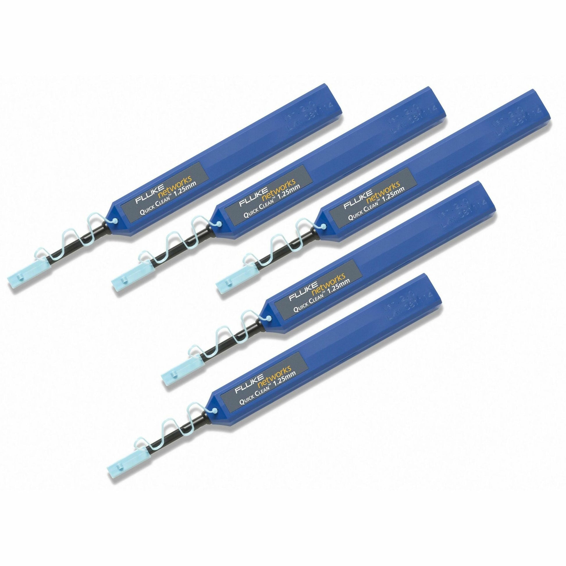 Fluke Networks Quick Clean 1.25 mm Fiber Cleaner (5 Pack) for LC and MU Connectors