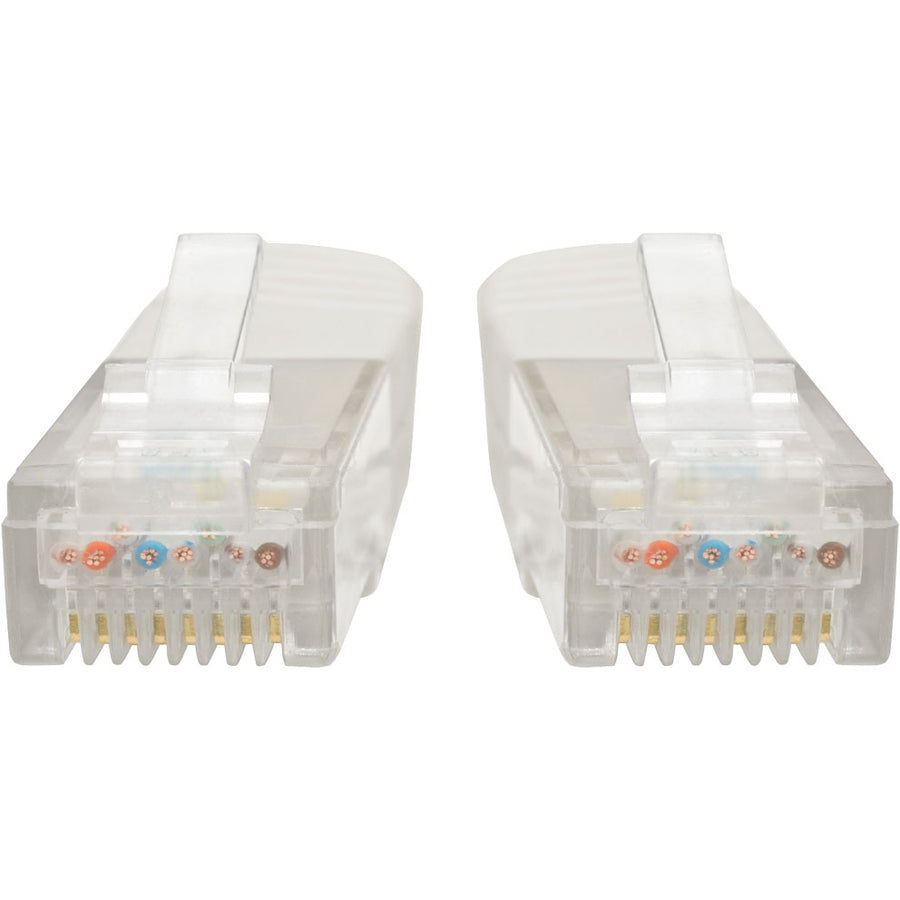 Eaton Tripp Lite Series Cat6 Gigabit Molded Patch Cable (RJ45 Male to Male), 2 ft, White
