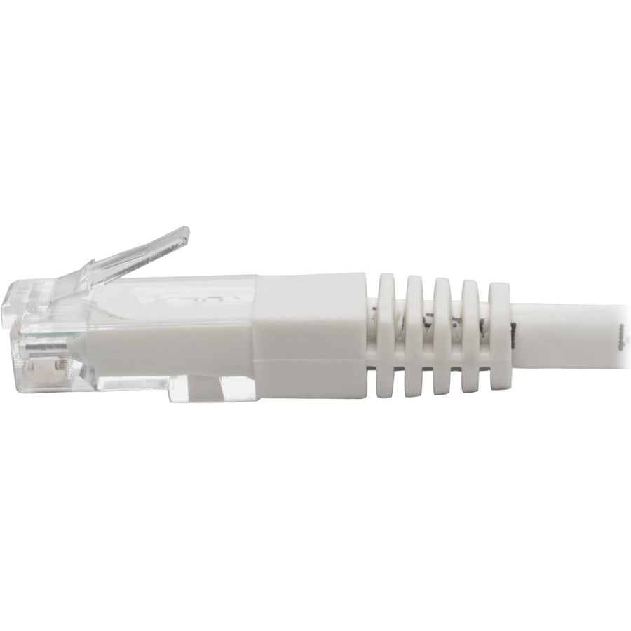 Eaton Tripp Lite Series Cat6 Gigabit Molded Patch Cable (RJ45 Male to Male), 2 ft, White