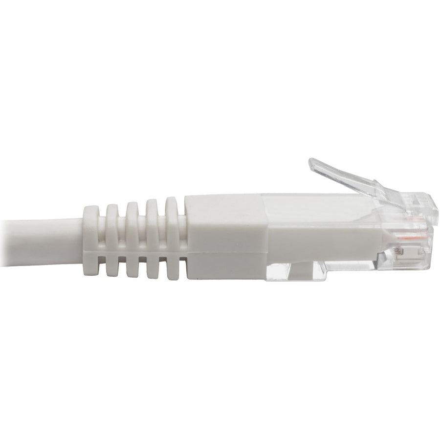 Eaton Tripp Lite Series Cat6 Gigabit Molded Patch Cable (RJ45 Male to Male), 2 ft, White