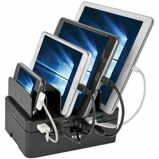 Eaton Tripp Lite Series 7-Port USB Charging Station with Quick Charge 3.0 and USB-C Port