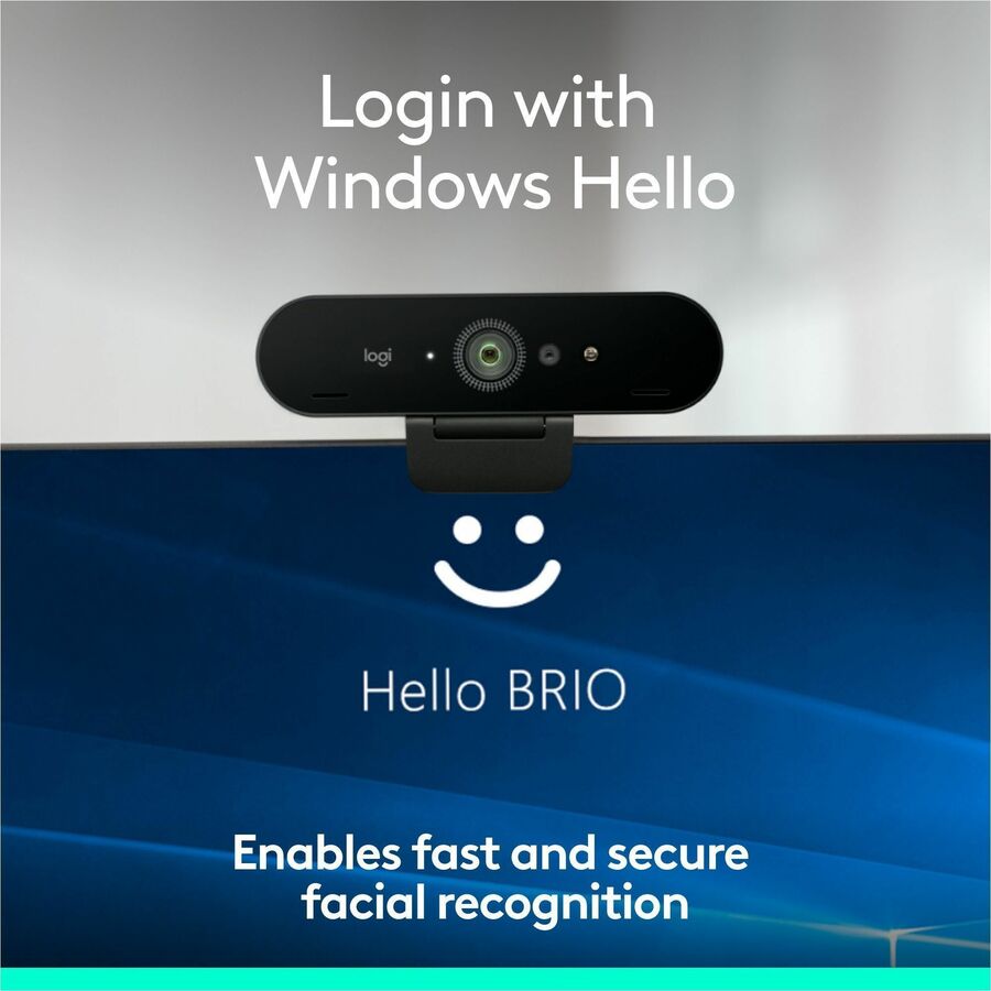 Logitech Brio 4K Ultra HD Webcam with RightLight 3 and HDR for Business