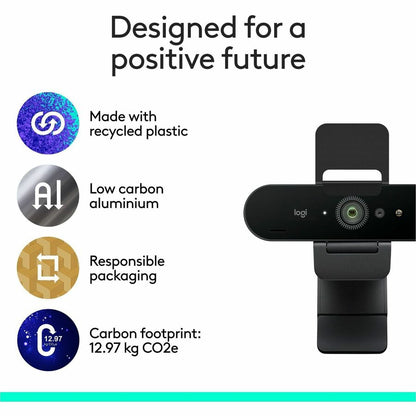 Logitech Brio 4K Ultra HD Webcam with RightLight 3 and HDR for Business