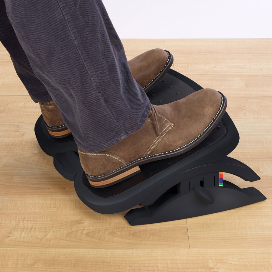 Kensington Solemate Plus Foot Rest - Black for Ergonomic Comfort and Adjustable Support