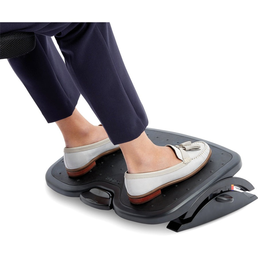 Kensington Solemate Plus Foot Rest - Black for Ergonomic Comfort and Adjustable Support