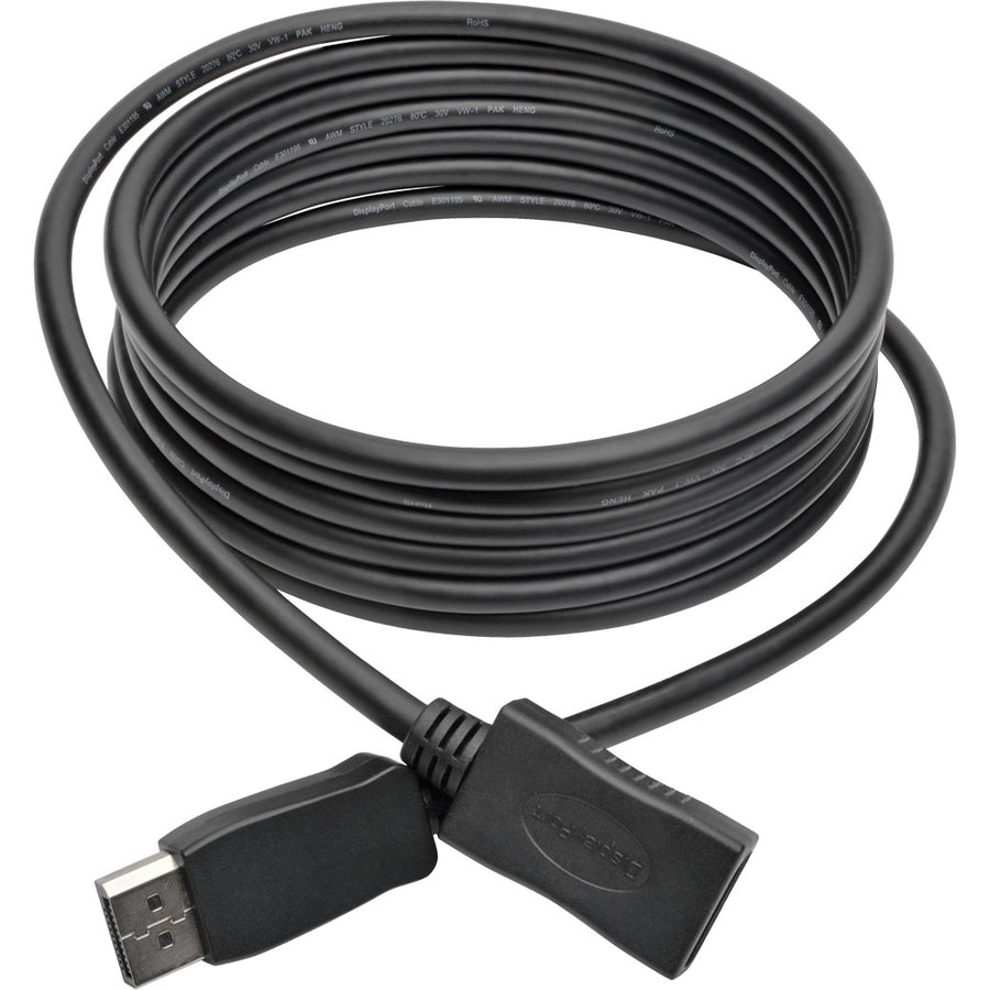 Eaton Tripp Lite Series DisplayPort Extension Cable with Latch, 10 ft, UHD 4K Support