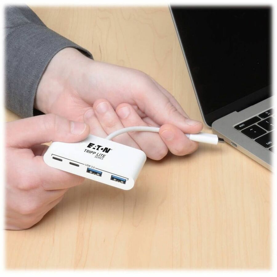 Eaton Tripp Lite Series 4-Port USB-C Hub with USB 3.1 Gen 1 - Portable External Adapter with Dual USB-A and USB-C Ports