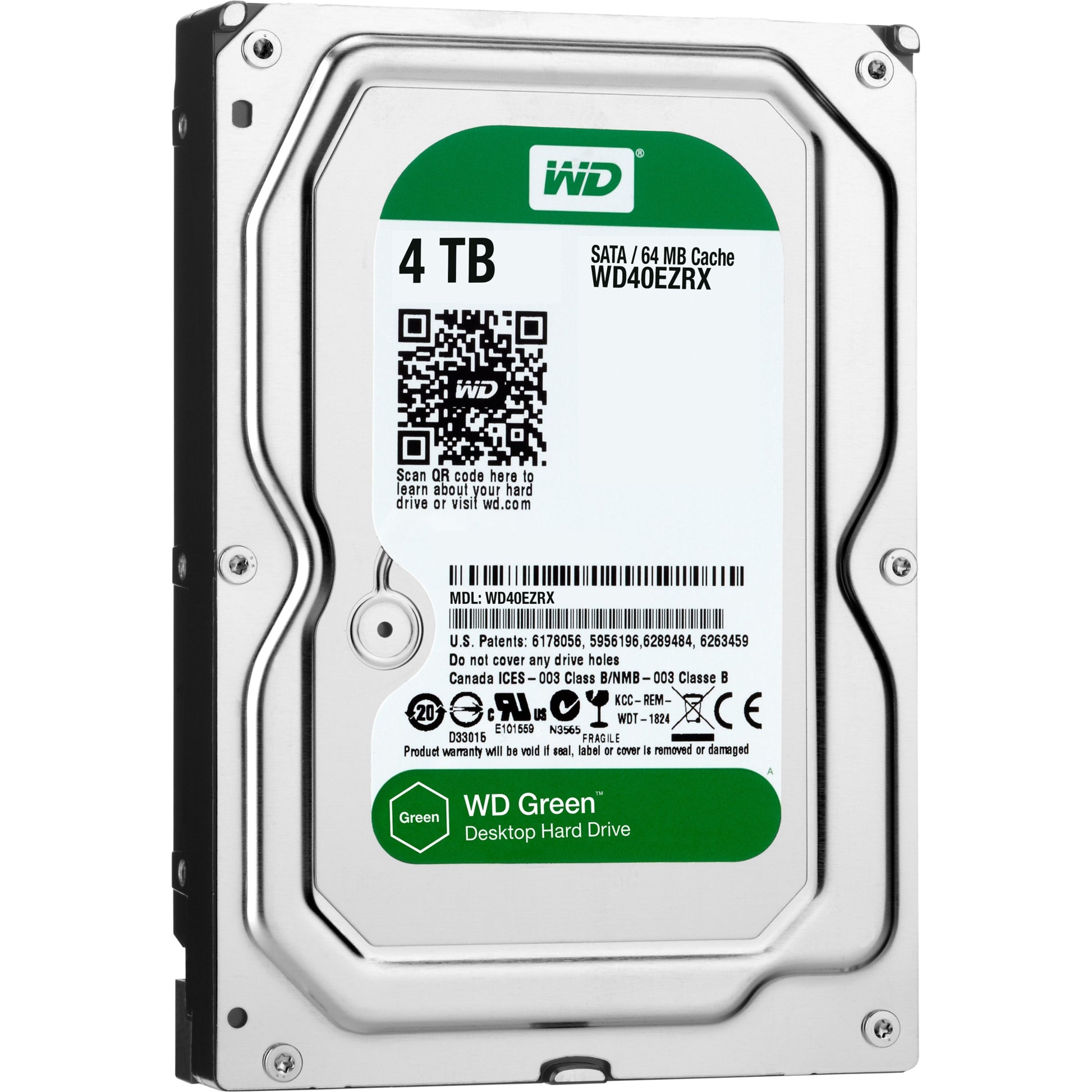 Western Digital Green WD40EZRX 4TB Internal Desktop Hard Drive - Reliable 3.5-inch SATA Storage
