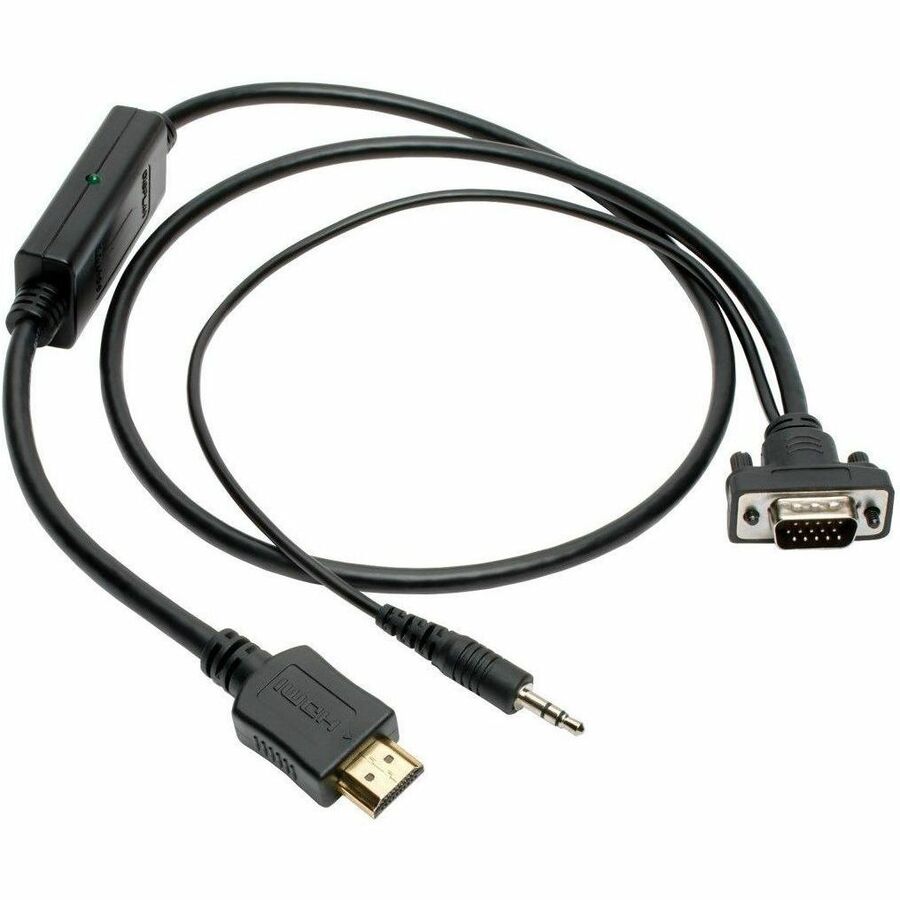 Eaton Tripp Lite Series P566-003-VGA-A HDMI to VGA + Audio Active Converter Cable, 3 ft