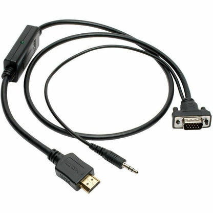 Eaton Tripp Lite Series P566-003-VGA-A HDMI to VGA + Audio Active Converter Cable, 3 ft