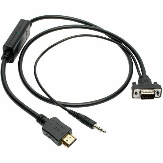Eaton Tripp Lite Series P566-003-VGA-A HDMI to VGA + Audio Active Converter Cable, 3 ft