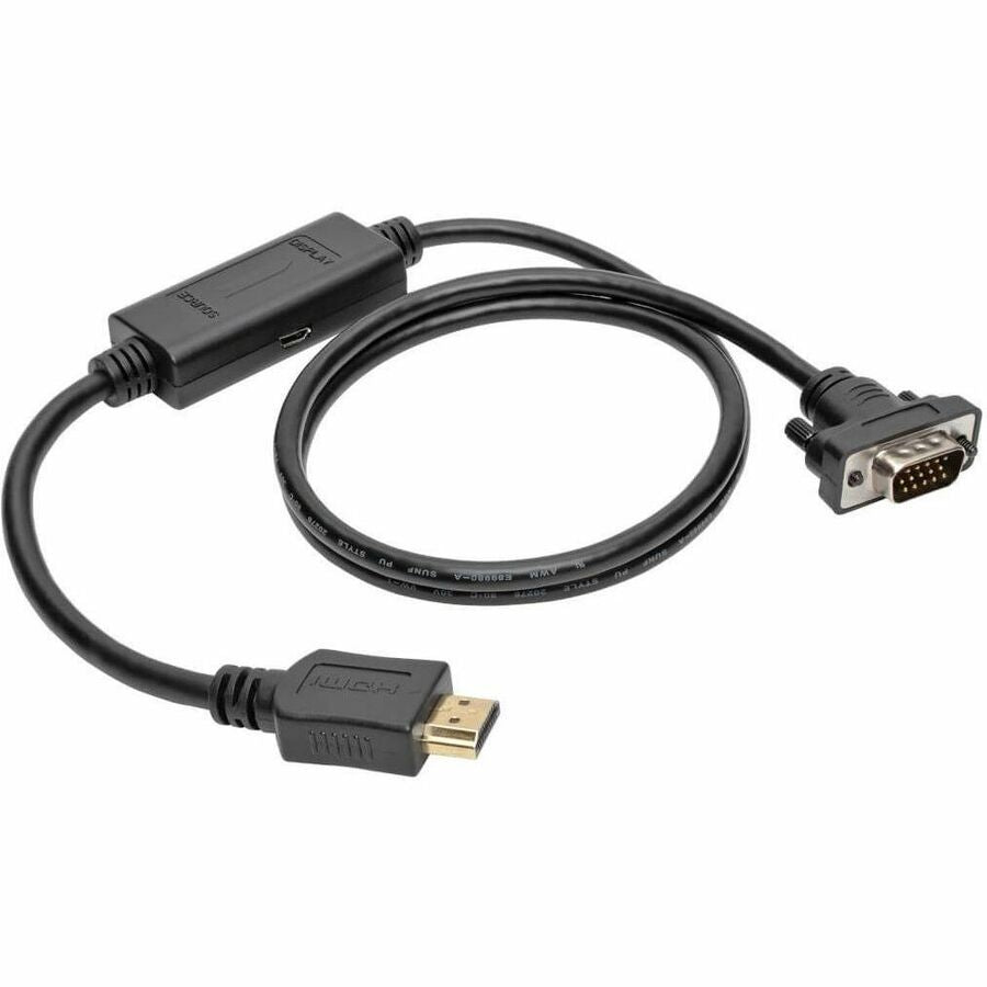 Eaton Tripp Lite Series HDMI to VGA Active Converter Cable (3 ft.) - Supports 1920 x 1200 Resolution