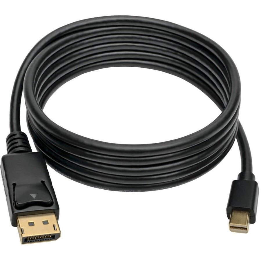 Eaton Tripp Lite Series Mini DisplayPort to DisplayPort Cable - 6 ft, 4K UHD at 60Hz, Locking Connector, Black