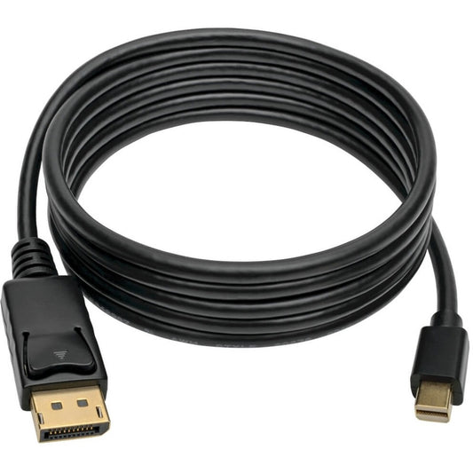 Eaton Tripp Lite Series Mini DisplayPort to DisplayPort Cable - 6 ft, 4K UHD at 60Hz, Locking Connector, Black
