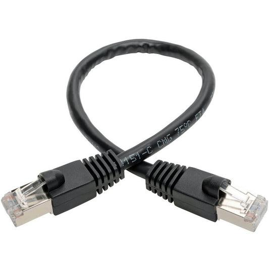 Eaton Tripp Lite Series Cat6a 10G STP Shielded Ethernet Patch Cable, 1 ft, Black