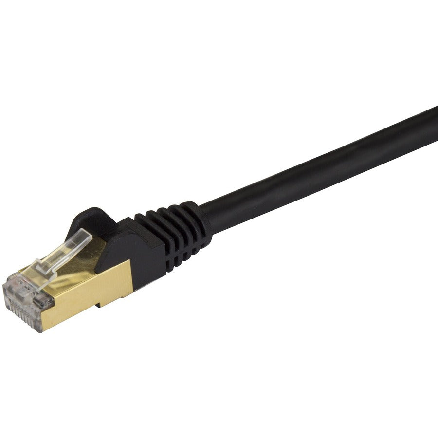 StarTech.com 6-inch CAT6a Ethernet Patch Cable - Shielded Snagless 10Gbps Network Cord in Black