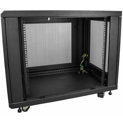 StarTech.com 12U Server Rack Cabinet with Adjustable Depth, Casters, and Cable Management