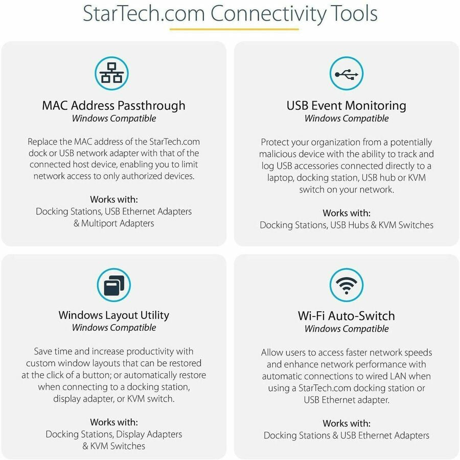StarTech.com Thunderbolt 3 Dock - Dual 4K Monitor Laptop Docking Station with Power Delivery and USB 3.0 Ports