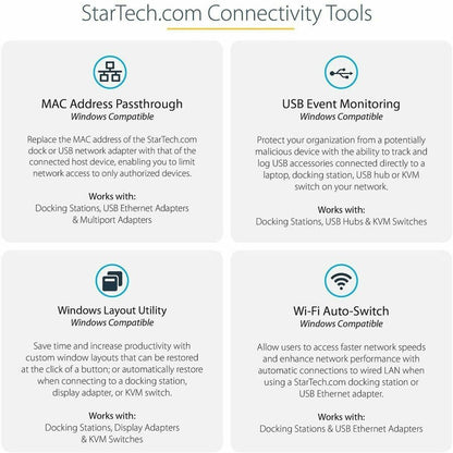 StarTech.com Thunderbolt 3 Dock - Dual 4K Monitor Laptop Docking Station with Power Delivery and USB 3.0 Ports