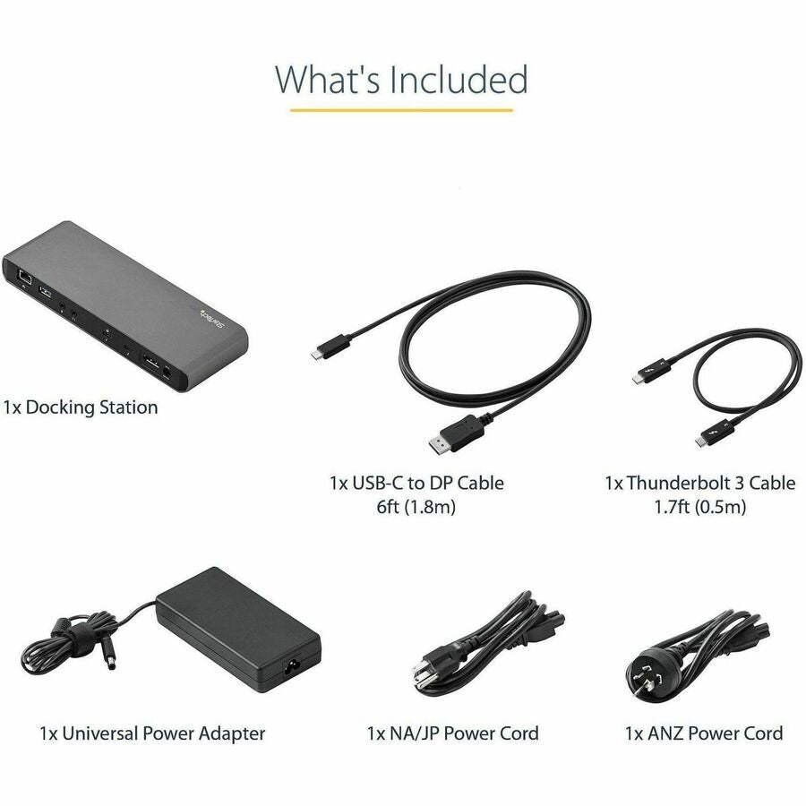 StarTech.com Thunderbolt 3 Dock - Dual 4K Monitor Laptop Docking Station with Power Delivery and USB 3.0 Ports