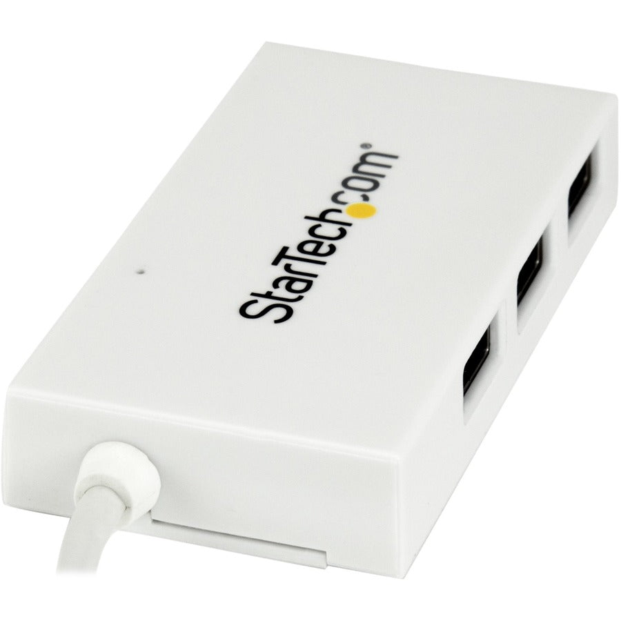 StarTech.com 4-Port USB-C Hub with 1 USB-C & 3 USB-A Ports - Compact USB 3.0 Hub for MacBook, Windows, Linux - White