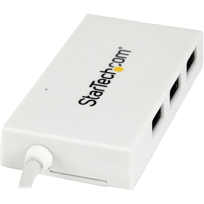 StarTech.com 4-Port USB-C Hub with 1 USB-C & 3 USB-A Ports - Compact USB 3.0 Hub for MacBook, Windows, Linux - White