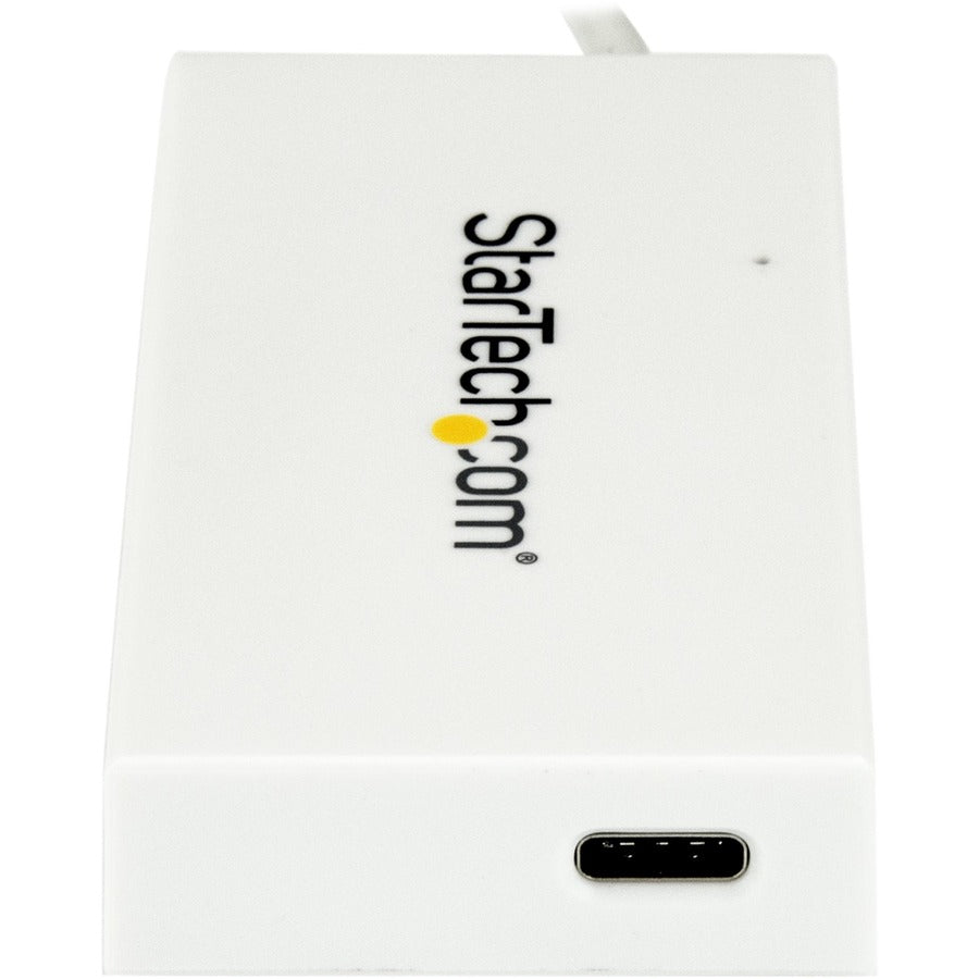 StarTech.com 4-Port USB-C Hub with 1 USB-C & 3 USB-A Ports - Compact USB 3.0 Hub for MacBook, Windows, Linux - White