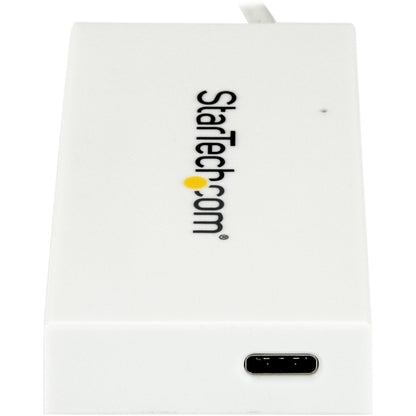 StarTech.com 4-Port USB-C Hub with 1 USB-C & 3 USB-A Ports - Compact USB 3.0 Hub for MacBook, Windows, Linux - White