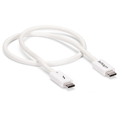 StarTech.com 1.6ft Thunderbolt 3 Cable TBLT34MM50CW for High-Speed Data & Video Transfer