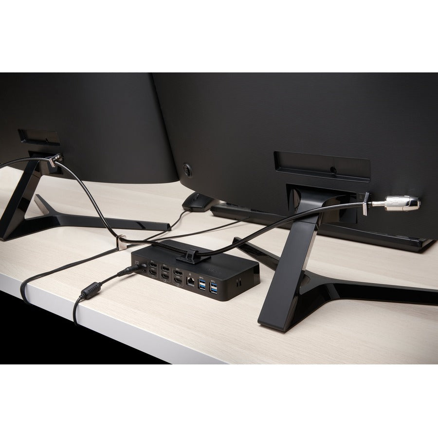 Kensington K64424WW Desktop & Peripherals Locking Kit 2.0 with 8 ft Carbon Steel Cable
