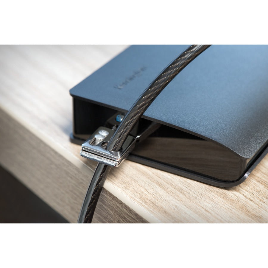 Kensington K64424WW Desktop & Peripherals Locking Kit 2.0 with 8 ft Carbon Steel Cable