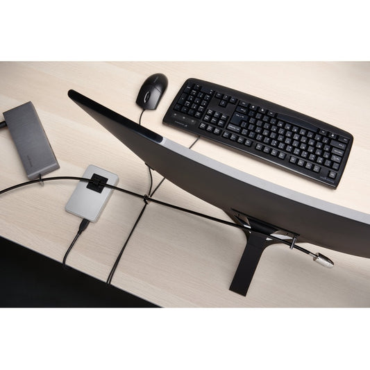 Kensington K64424WW Desktop & Peripherals Locking Kit 2.0 with 8 ft Carbon Steel Cable